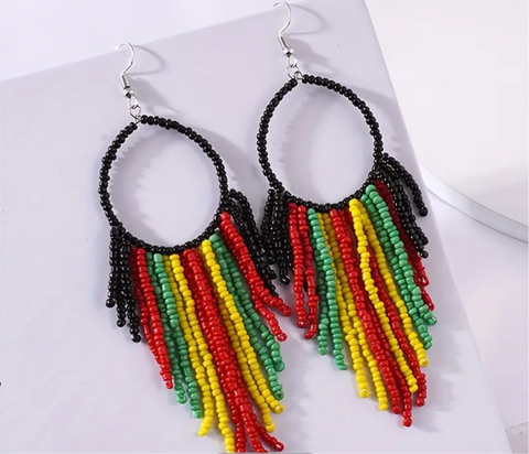 Juneteenth Tassle Earrings