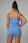 Short & Sweet Denim Romper